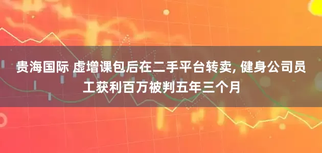 贵海国际 虚增课包后在二手平台转卖, 健身公司员工获利百万被判五年三个月