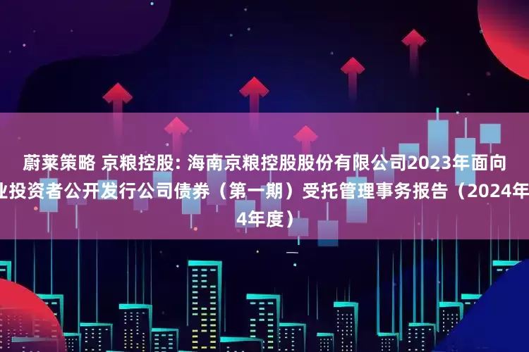 蔚莱策略 京粮控股: 海南京粮控股股份有限公司2023年面向专业投资者公开发行公司债券（第一期）受托管理事务报告（2024年度）